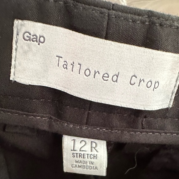 Gap Tailored Crops Culottes Capris Trousers Pants Black size 12 - Picture 14 of 16